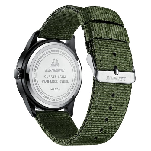 LN LENQIN Orologio Uomo Orologio Militare Orologio Campo Orologi Analogici Al - Foto 10 di 24