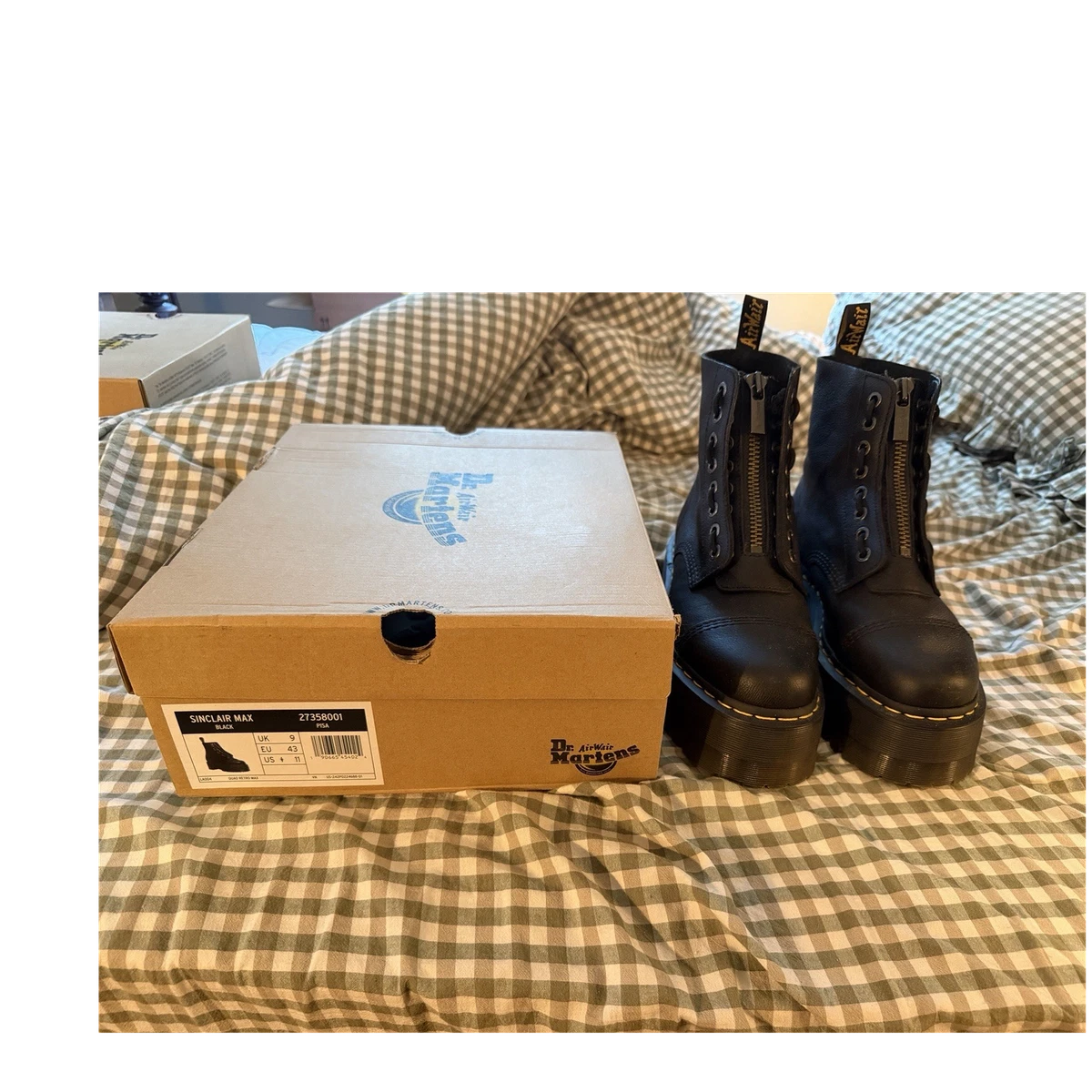 Dr. Martens Jaimies Black Zip Moto Boots Men’s EU 42 / US 10 1460 Front Zip Leather Lace Up Boots in Black | Dr. Martens main image 3