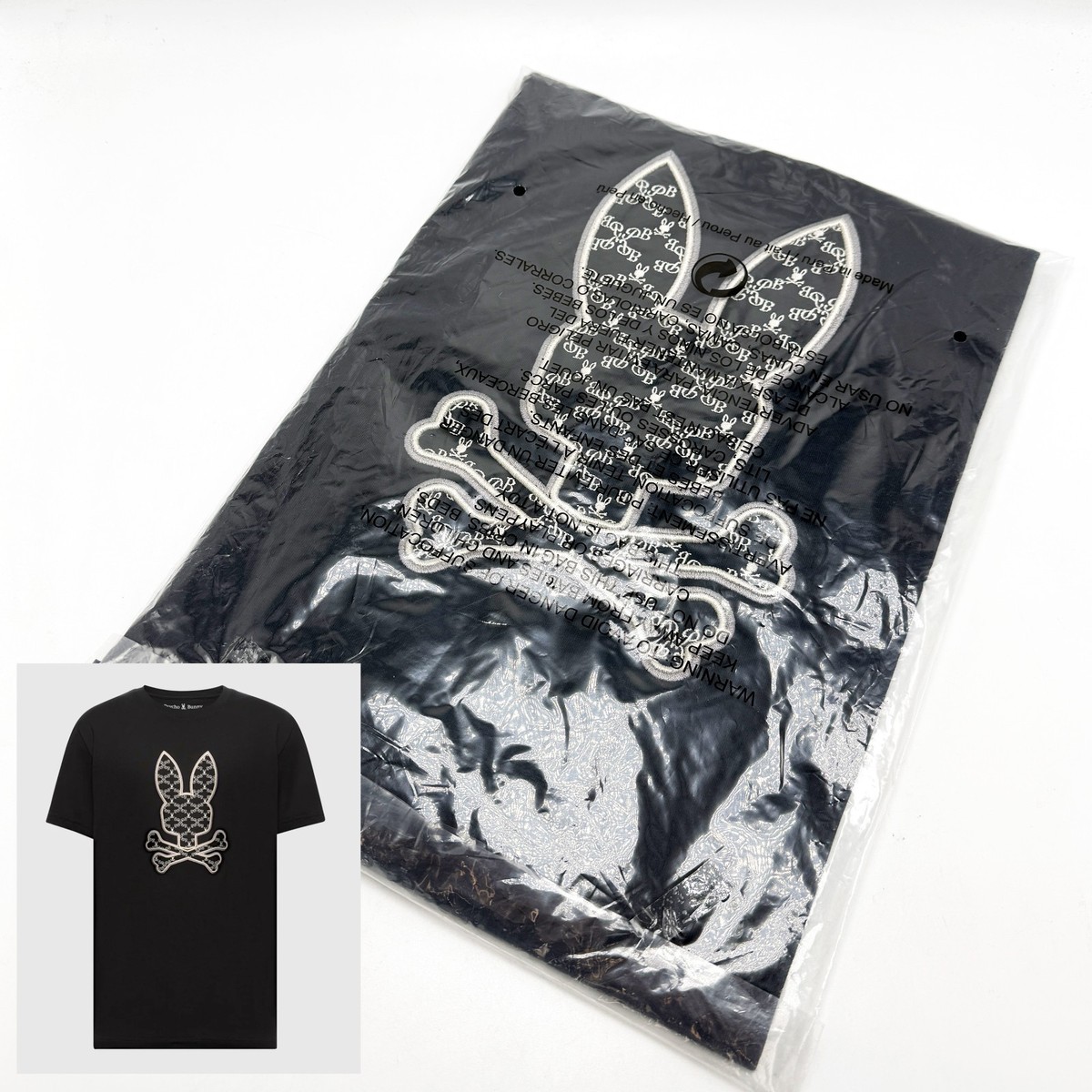 NEW* Men Psycho Bunny Kace Graphic Tee BLACK (MT0200166 001) 👍 | eBay