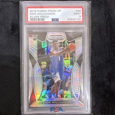 PSA 9 2019-20 Panini Prizm Draft Zion Williamson #64 Silver Prizm Rookie Duke