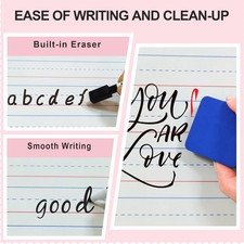 Dry Erase Boards 6 Pack Double Sided Small Whiteboards Lines Kids Students Lined