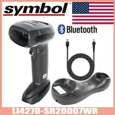 Symbol LI4278-SR20007WR Bluetooth 1D Barcode Scanner With USB Cable Cradle US