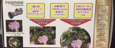 Raynox DCR-FE181 PRO HD 180° CIRCULAR Fish-Eye LENS - 43mm 52mm