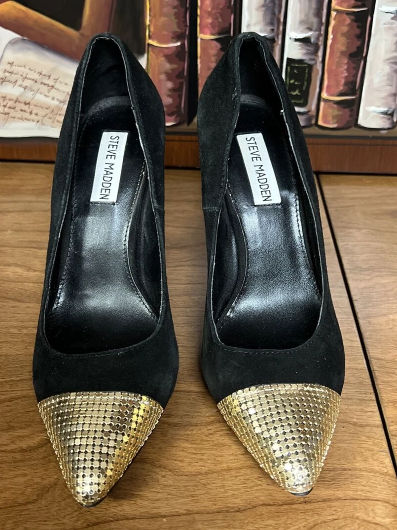 Gold hotsell mesh heels