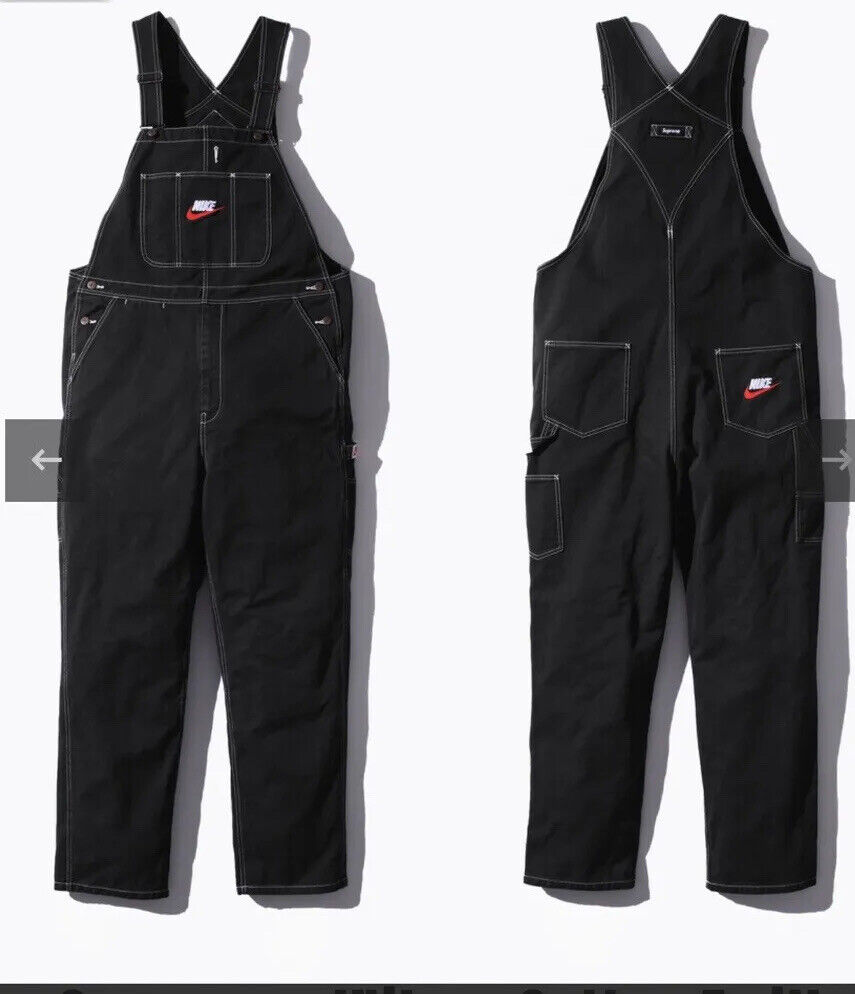 supreme nike cotton twill overalls Size XL  Color Black