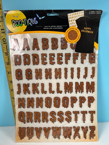 Boo-Tique Happy Halloween Iron on glitter Letters-HorizEn Group
