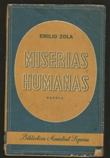 Emilio Zola Book Miserias Humanas Novela 1952 Editor Sopena