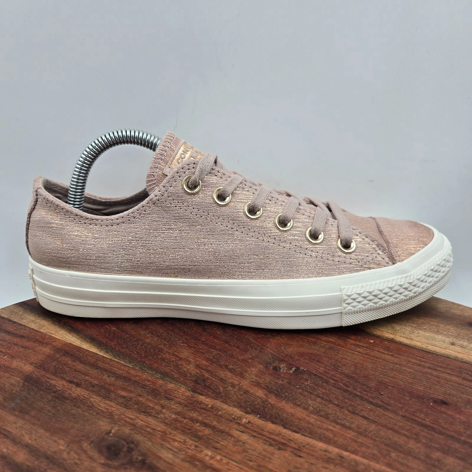 Scarpe Converse Chuck Taylor donna 8 sneakers basse in camoscio rosa oro rosa 8