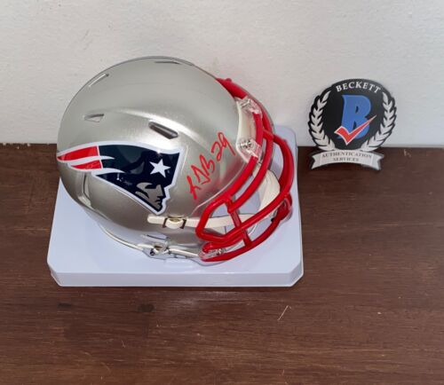 LeGarrette Blount Signed New England Patriots Speed Mini Helmet Beckett Witness - Picture 1 of 1