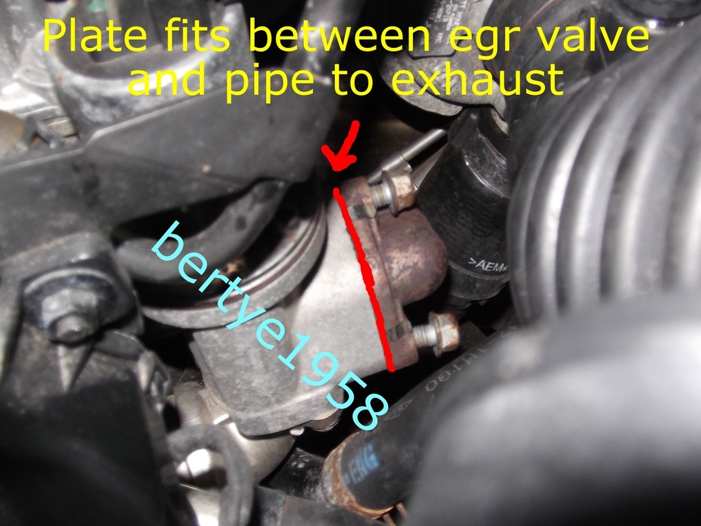 EGR Valve Blank Plate Hyundai Kia 1.6 CRDi Euro4 i20 i30 D4FB Engine U1