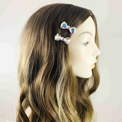 USA MOGHANT BOW MAGNETIC BARRETTE HAIR CLIP HAIRPIN made with SWAROVSKI CRYSTAL - Picture 4 of 22