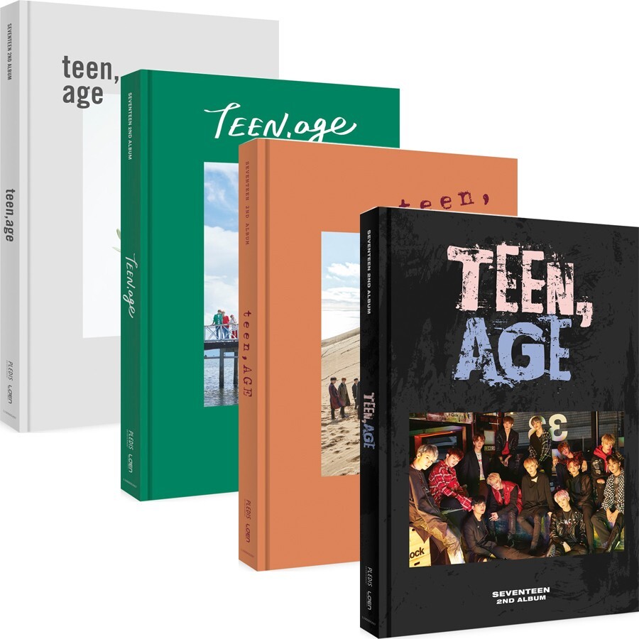 SEVENTEEN [TEEN, AGE] 2nd Album 4 Ver SET/4 CD+4 Photo Book+