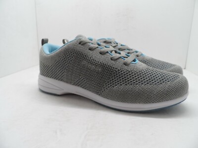 Propet Women's Washable Walker Evolution Shoe WCS012M Light Gray/Light Blue 9D