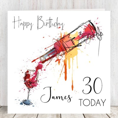 Personalised Birthday Card Friend Brother Grandson Nephew Male Husband ...