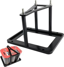 Aluminum Billet Battery Tray Hold Down Trunk Relocation Box Racing Mount Black