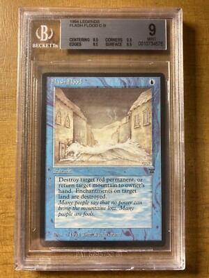 MTG FLASH FLOOD Legends BGS 9 MINT w/ 3x 9.5’s Common 1994 Wanerstrand ...