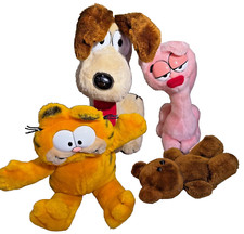 Garfield Plush Stuffed Animals Lot Of 4 Dakin Garfield Odie Arlene Pookie AT