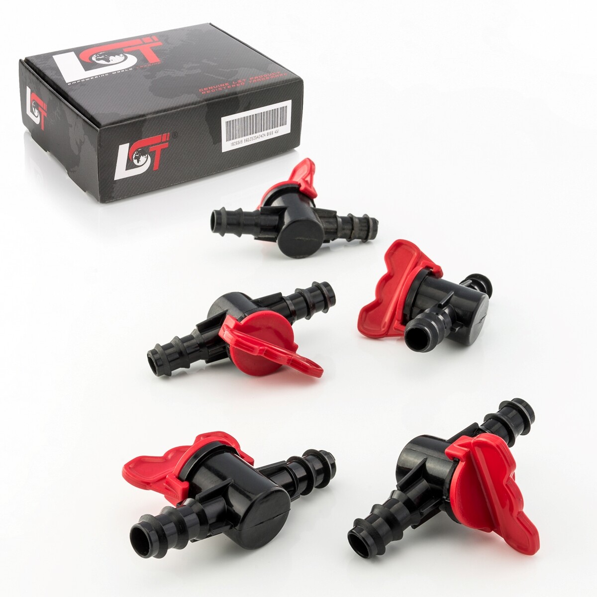 5x Ball Valve PE Pipe Hose for Drip Irrigation System 16x16mm