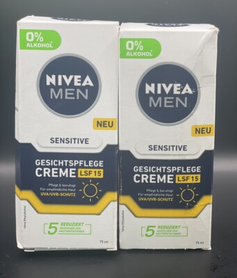 Nivea Men Sensitive SPF 15 Cream 75 ml German Packaging