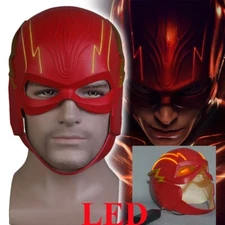 New Christmas Gift The Flash Movie Barry Allen Cosplay Helmet LED Mask Superhero