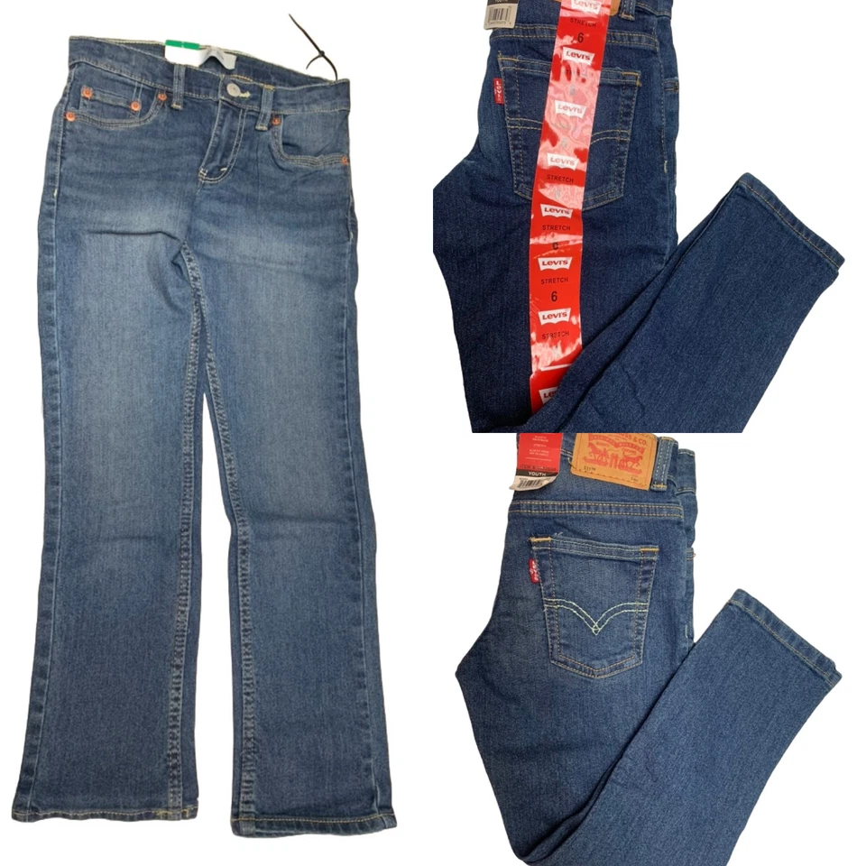 LEVI'S NEU Levi Strauss 511 schmale Jeans: Kinder Jugend Denim: Größe 5, 6, 8, 10 & 12 Reg