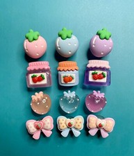 Strawberry Jams  Bows shoe charms x 12