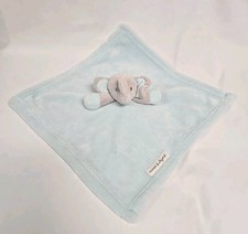 Blankets and Beyond Elephant Blue grey gray Lovey Plush Blanket Baby 14"