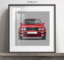 BMW 3 Series E30 Artwork Print, Classic Car Gift idea, Add Reg & Colour