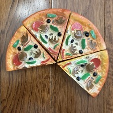 Vintage 1988 MT Pizza Hut Realistic Prop Play Food 4 Pcs Supreme Pizza