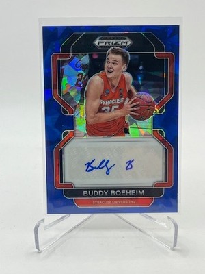 2022 PRIZM DRAFT BUDDY BOEHEIM RC AUTO BLUE CRACKED ICE PRIZM #D 72/75 SYRACUSE