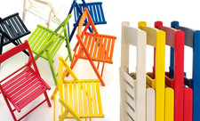 Sedia Pieghevole Legno Colorata Salvaspazio Da Giardino Terrazzo Richiudibile Ba
