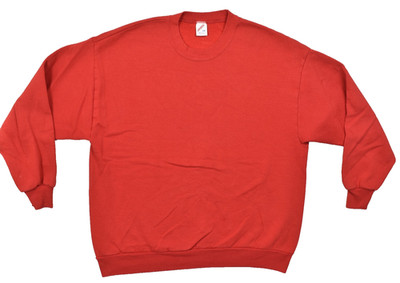 Vintage Jerzees Russell Corp Red Crewneck Sweatshirt Made in USA Plus Size 2X