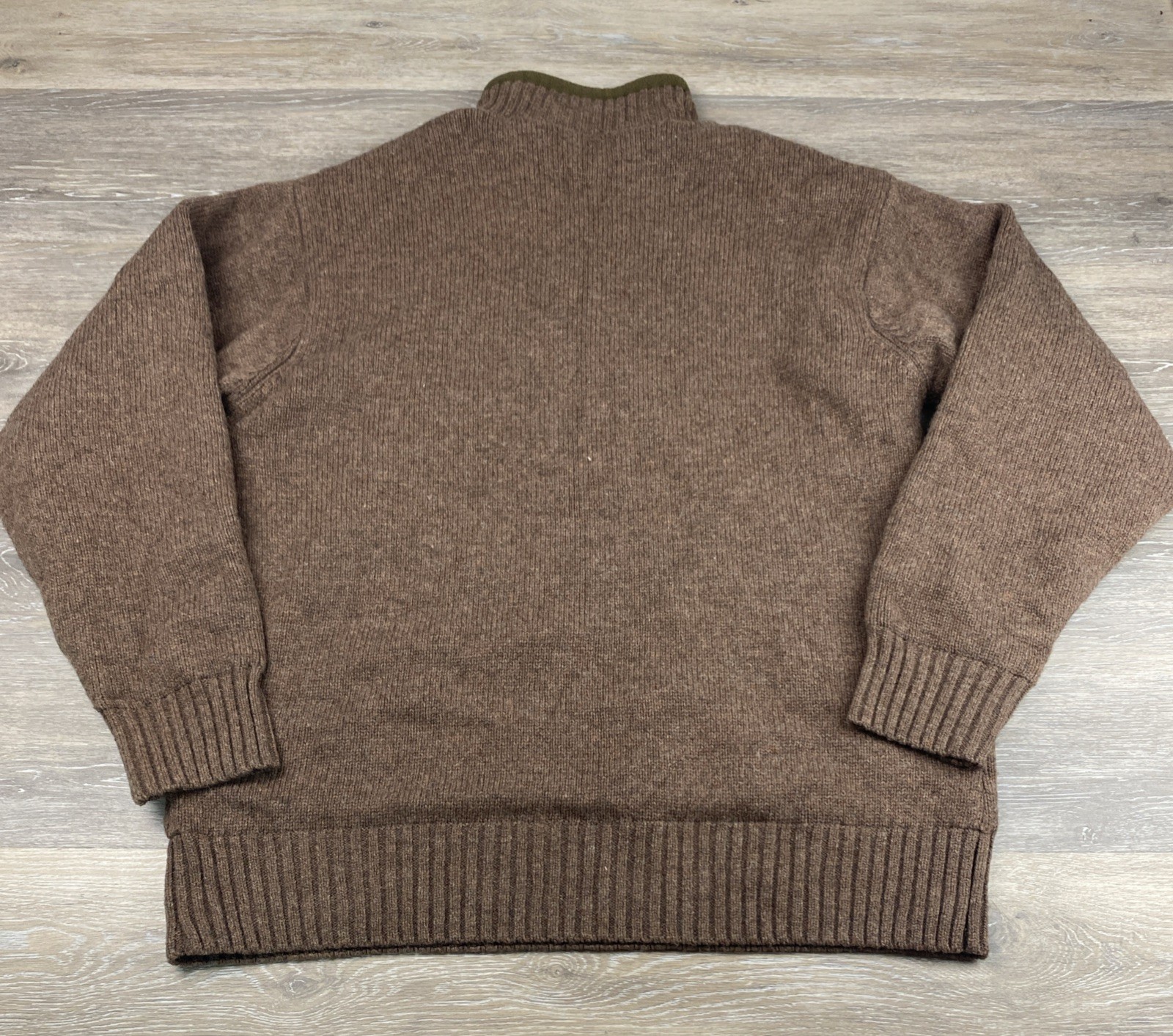 Mack's Prairie Wings Upland Hunting Sweater Size Large 80% Wool Lined - Heavy