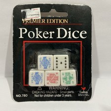 Vintage Premiere Edition Poker Dice New/Sealed Cardinal No.780 Poker World