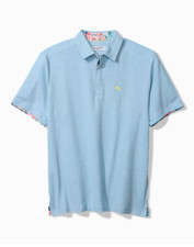 Tommy Bahama Positano Palms Five O'Clock IslandZone Polo - Vacation Blue Heathe