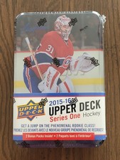 2015-16 Upper Deck Series 1 NHL Hockey Tin Box Factory Sealed McDavid YG?