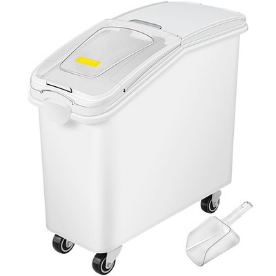21 Gal Ingredient Bin w/ Scoop 400 Cup Commercial Food Storage for Kitchen