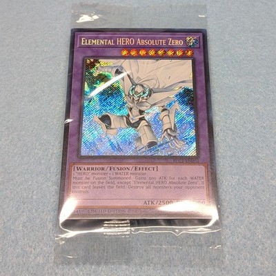 1x Yugioh Elemental HERO Absolute Zero BLC1 Limited Ed Secret Rare Card Sealed