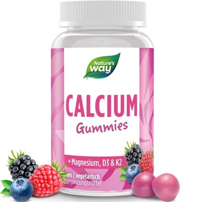 Calcium Gummies mit Vitamin D3 K2 hochdosiert I 500 mg 60 stück (1er Pack) 
