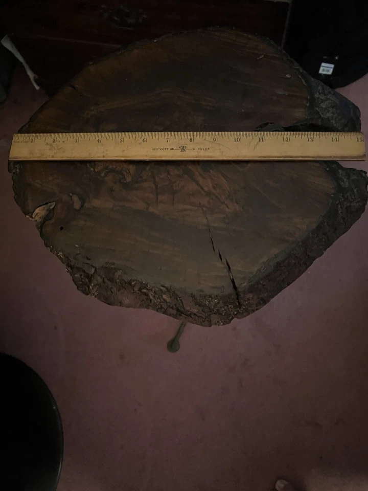 Black Walnut Handcrafted End Table: 15”x30” Natural Dark Rich Look. Very Strong - Image 3 of 4