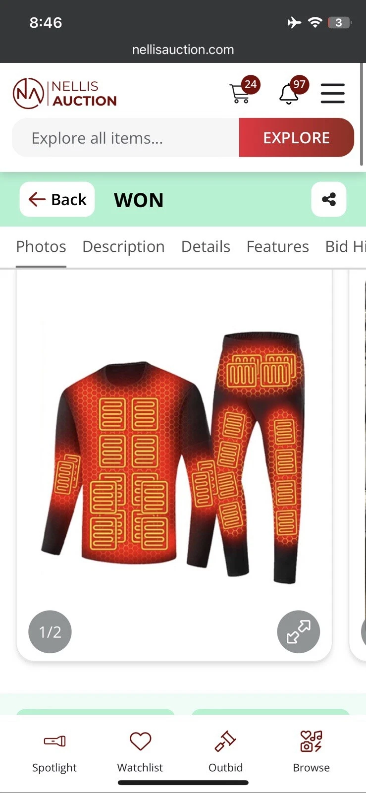 Heated Thermal Underwear-USB Electric Heated Clothing Winter Long Underwear ~4xl