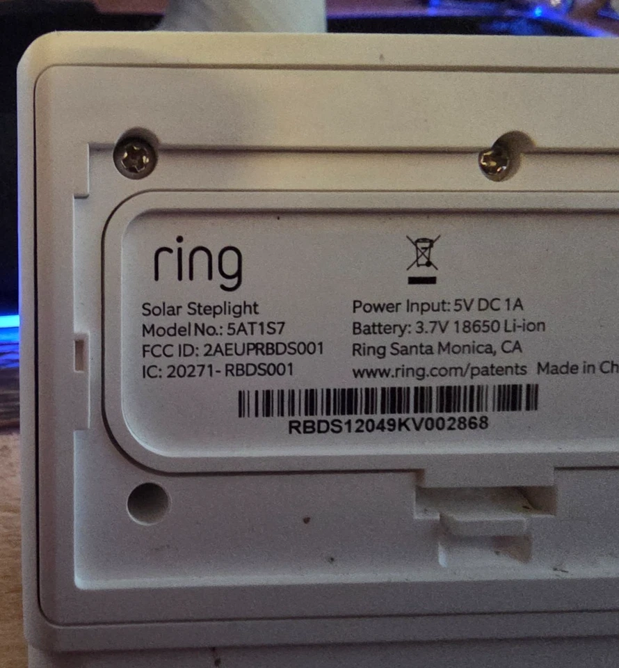 Ring Solar Steplight -- Outdoor Motion-Sensor Security Light, White - Image 2 of 4