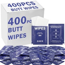 400 Pcs Butt Wet Wipes for Women Individually Wrapped Wipes for Women Man Tra...