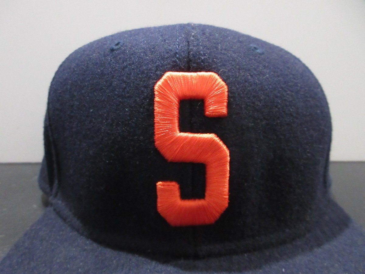 Stussy Hat Cap Snap Back Blue Orange Logo Skater Skateboard Wool
