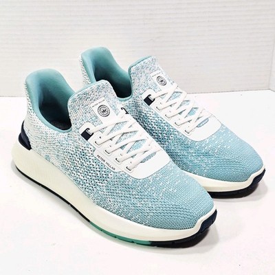 Peter Millar Womens 6.5 M Hyperlight Apollo Sneakers Teal White Slip-on Step-in