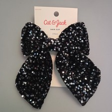 Cat Jack Girls Black Bow Hair Clip