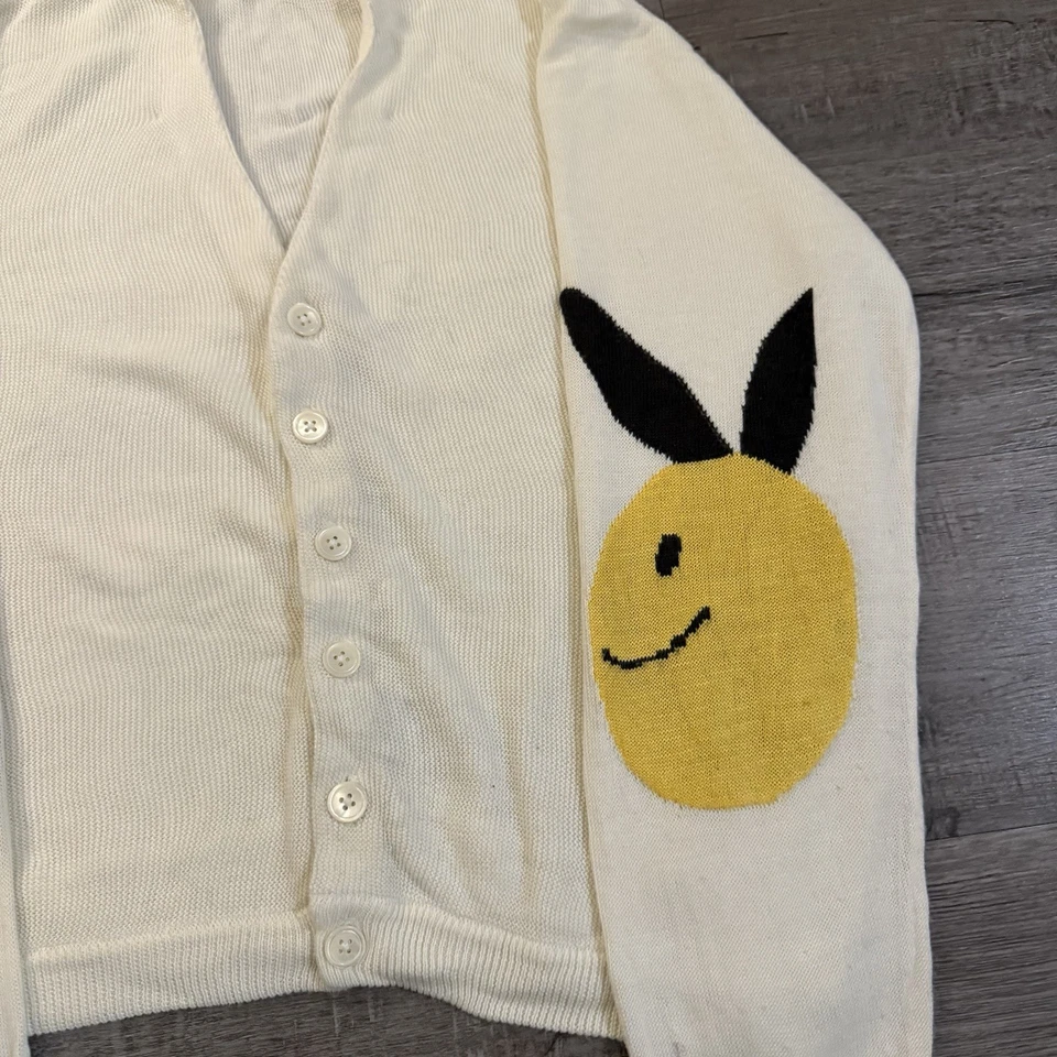 Kapital Smiling Bunny Cardigan Size 3 Cream Color Made In Japan - Image 3 of 4