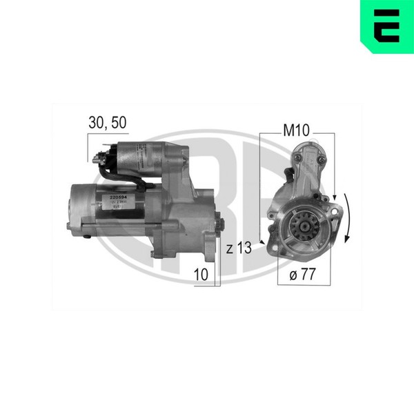 Anlasser Starter Era 220594 12V FüR Hyundai Galloper 2 Jk 01 Intercooler Pajero-image