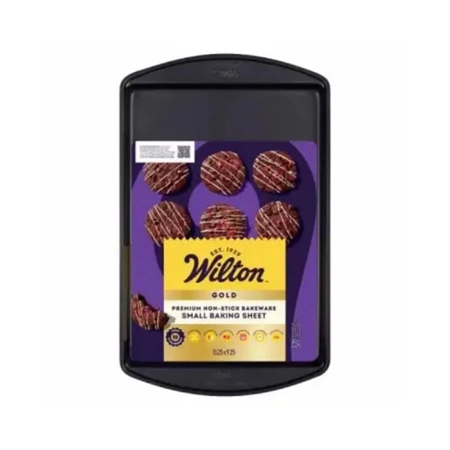 Wilton 147725 13.25 x 9.25 in. Gold Non-Stick Bakeware Small Baking Sheet