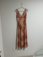 Paper Heart Womens Summer  Maxi Dress Size Medium Linen Blend Floral. Stunning.